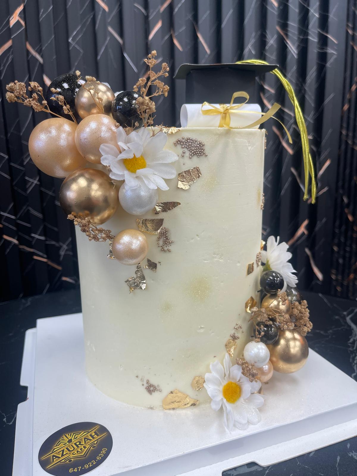 Gold Leaf Celebration Cake